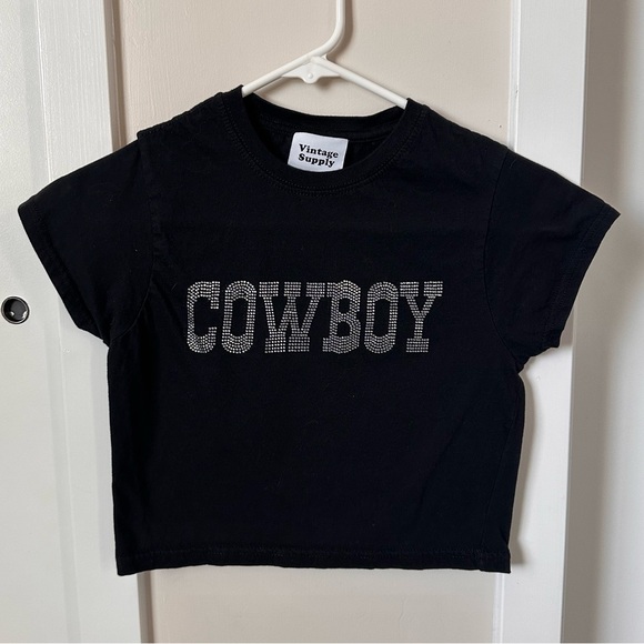 Vintage Supply rhinestone baby tee - Picture 1 of 1